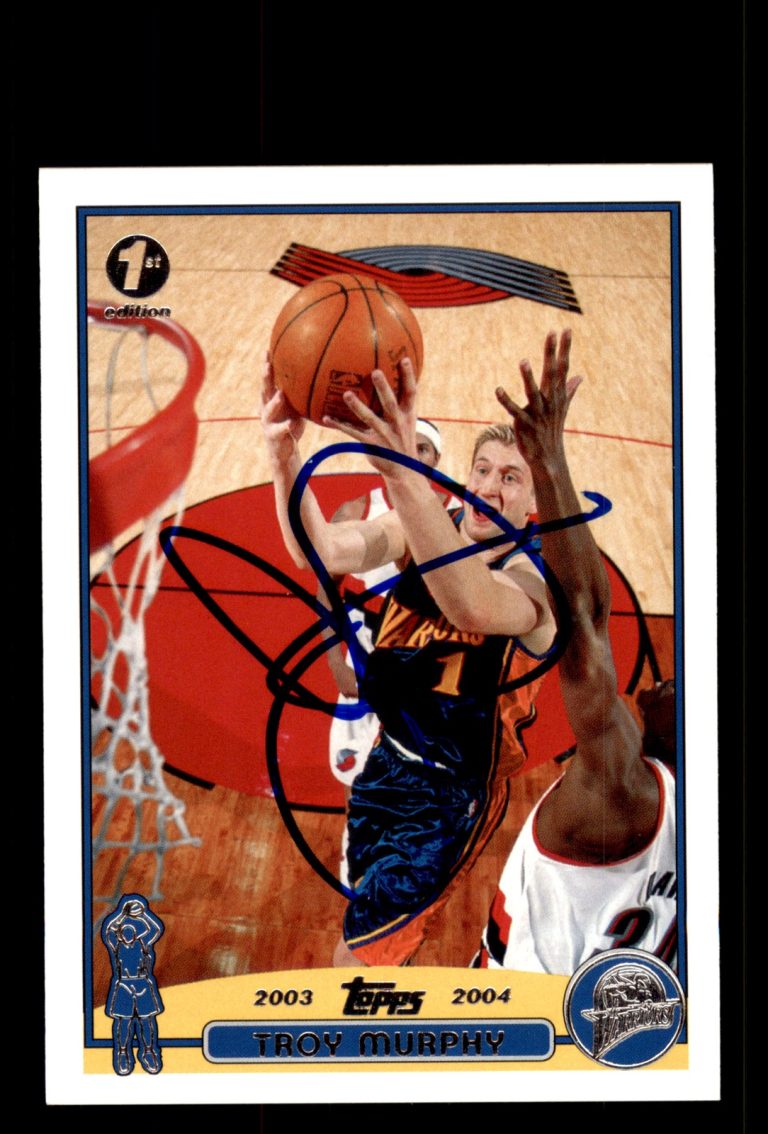 Signed Basketball Card Auto Troy Murphy 2003-04 Topps 1st Edition #212 Warriors