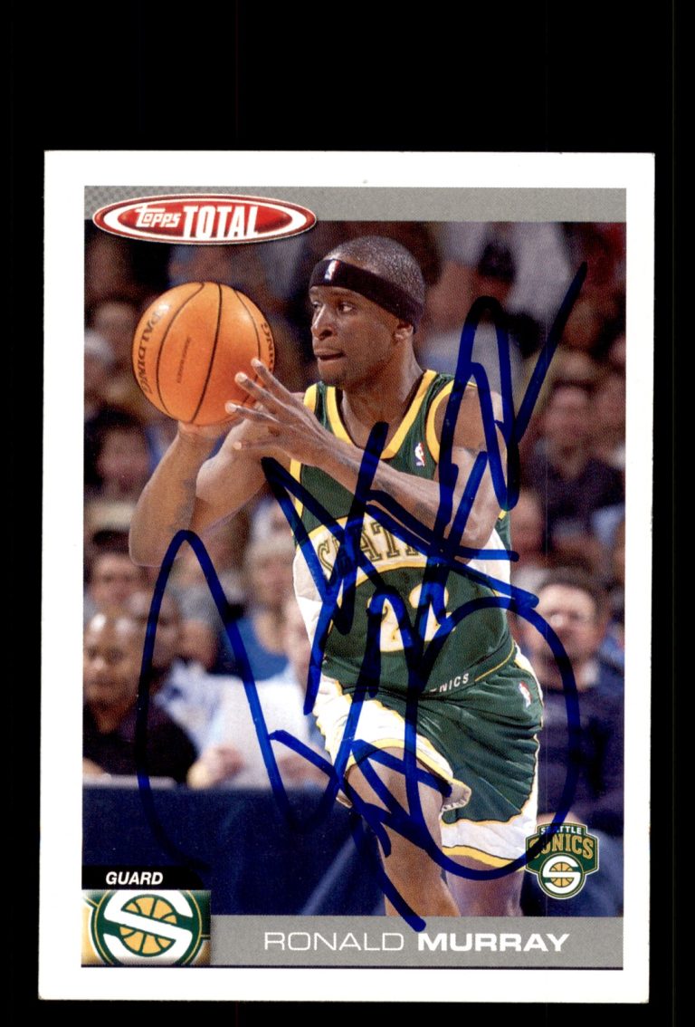 Signed Basketball Card Auto Ronald Murray 2004-05 Topps Total #181 SuperSonics