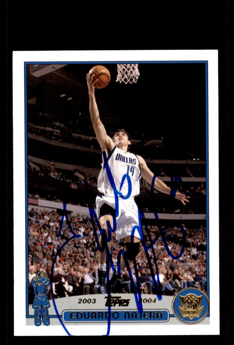 Signed Basketball Card Auto Eduardo Najera 2003-04 Topps #83 Factory Set