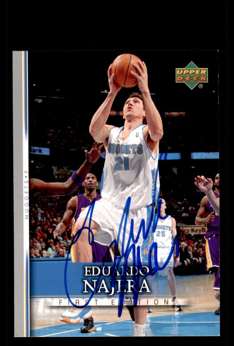 Signed Basketball Card Auto Eduardo Najera 2007-08 Upper Deck First Edition #59