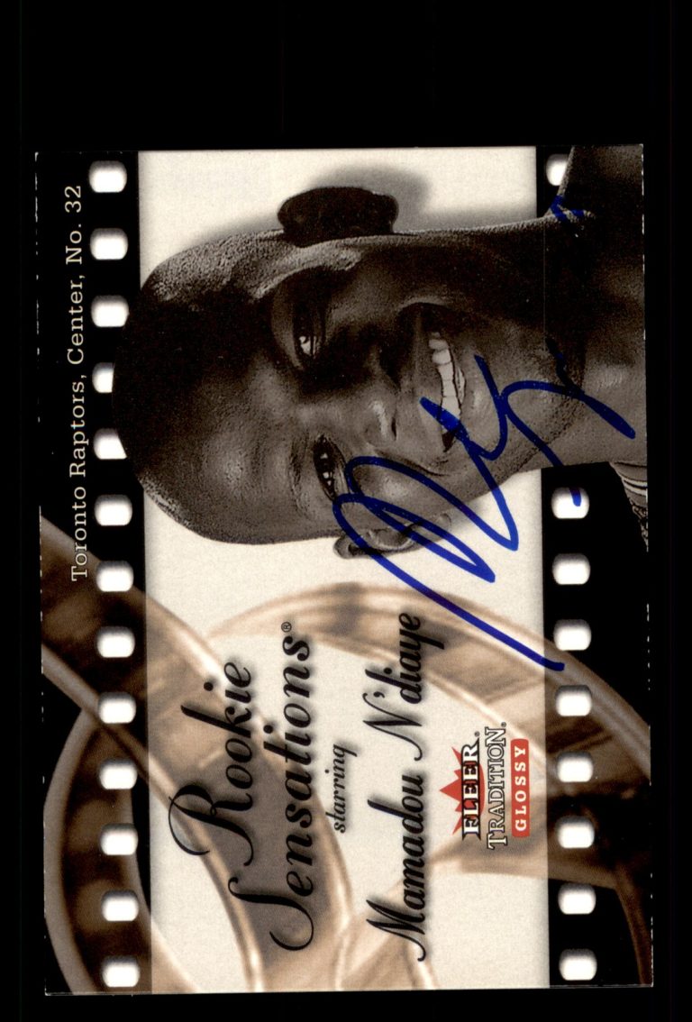 Signed Basketball Card Auto Mamadou N'Diaye 2000-01 Fleer Tradition Glossy #5RS