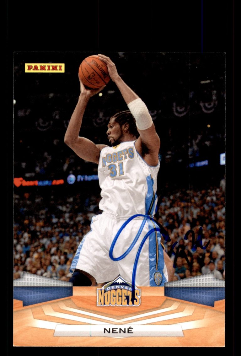 Signed Basketball Card Auto Nene 2009-10 Panini #209 Denver Nuggets