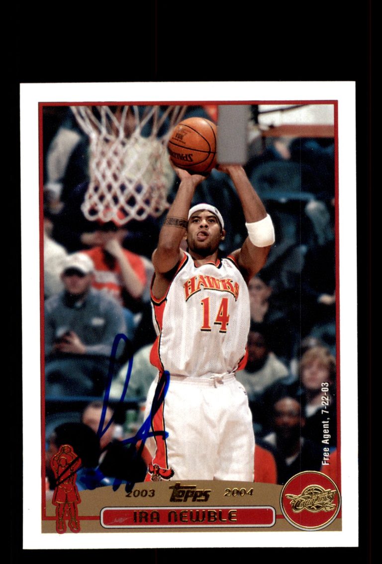Signed Basketball Card Auto Ira Newble 2003-04 Topps #186 Cleveland Cavaliers