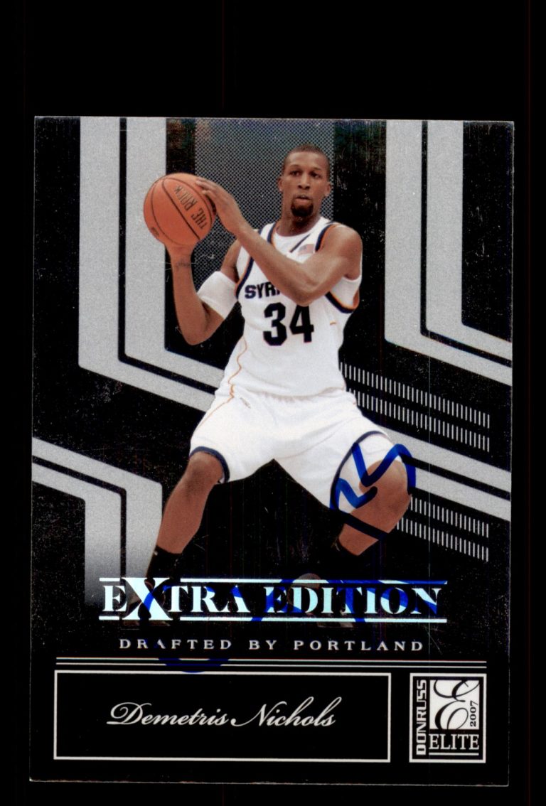 Signed Basketball Card Auto Demetris Nichols 2007 Donruss Elite EE #56