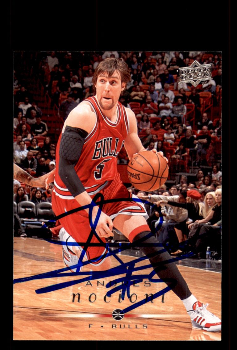 Signed Basketball Card Auto Andres Nocioni 2008-09 Upper Deck #21 Chicago Bulls