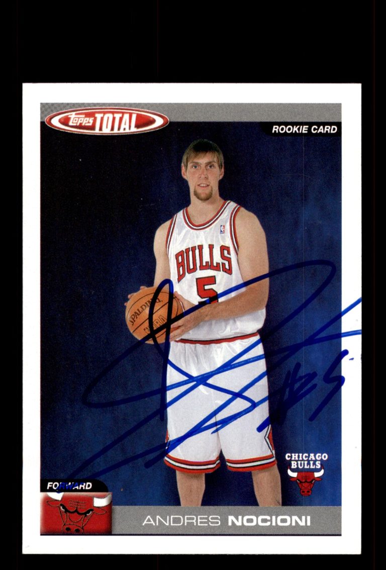 Signed Basketball Card Auto Andres Nocioni 2004-05 Topps Total #336 Bulls