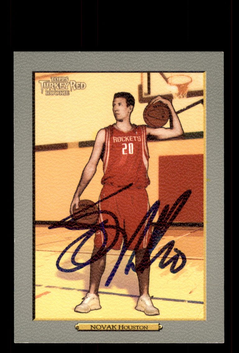 Signed Basketball Card Auto Steve Novak 2006-07 Topps Turkey Red #202 Rockets