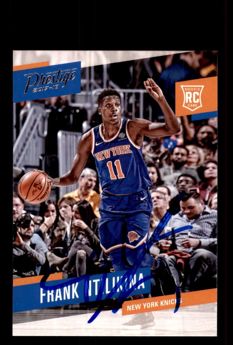 Signed Basketball Card Auto Frank Ntilikina 2017-18 Panini Prestige #158 Knicks