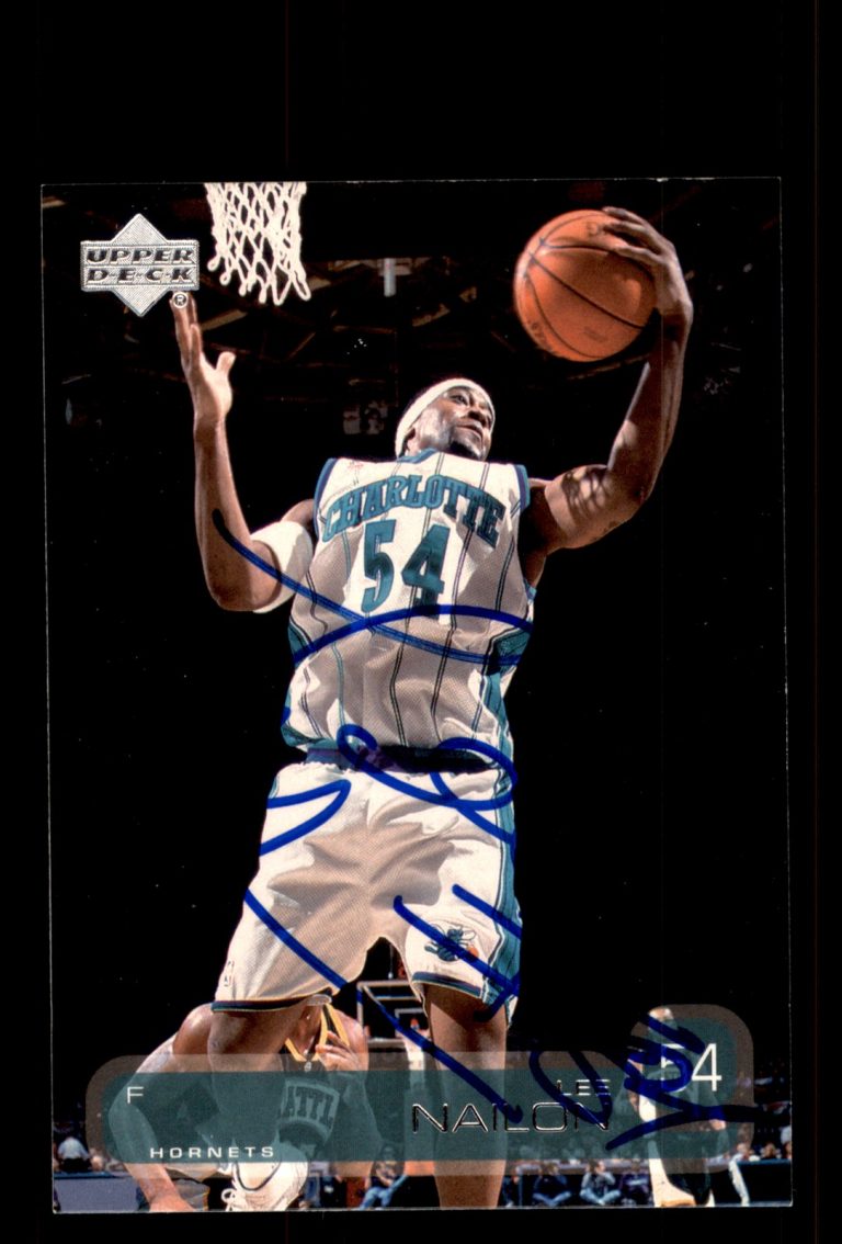 Signed Basketball Card Auto Lee Nailon 2002-03 Upper Deck #110 Hornets