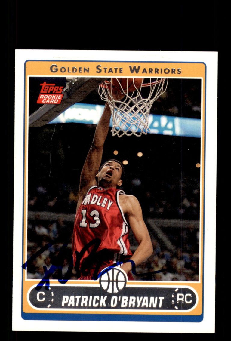 Signed Basketball Card Auto Patrick O'Bryant 2006-07 Topps #232 Warriors