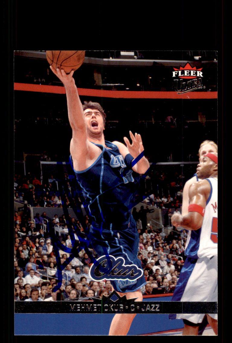 Signed Basketball Card Auto Mehmet Okur 2006-07 Ultra #164 Utah Jazz