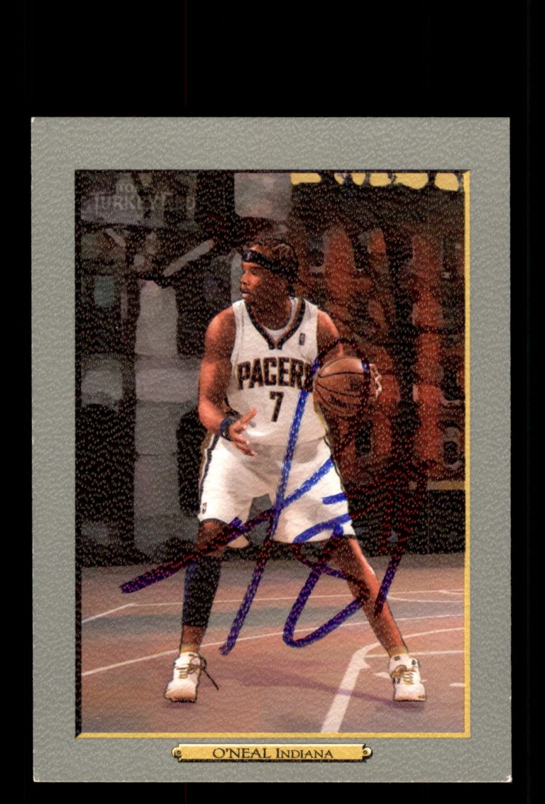 Signed Basketball Card Auto Jermaine O'Neal 2006-07 Topps Turkey Red #90 Pacers