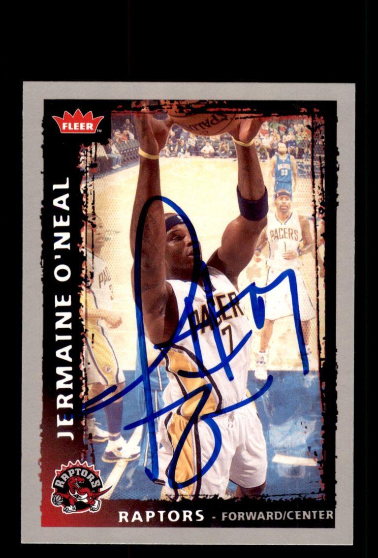 Signed Basketball Card Auto Jermaine O'Neal 2008-09 Fleer #39 Toronto Raptors