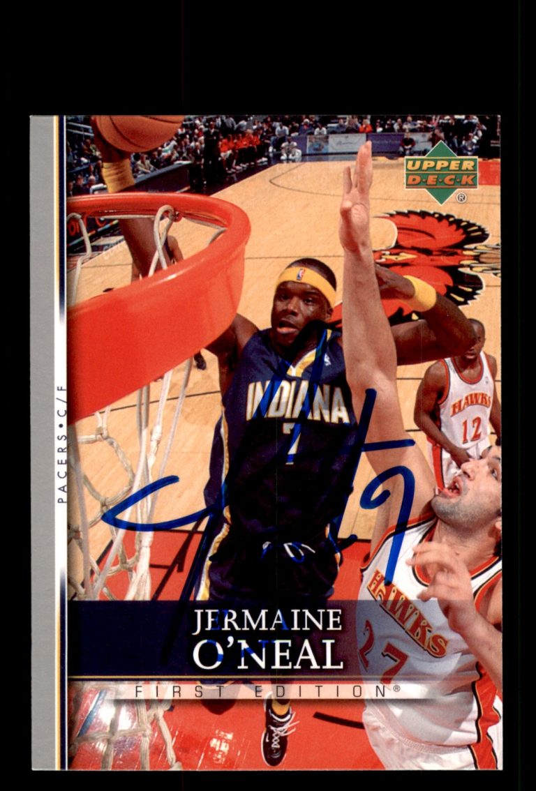 Signed Basketball Card Auto Jermaine O'Neal 2007-08 Upper Deck First Edition