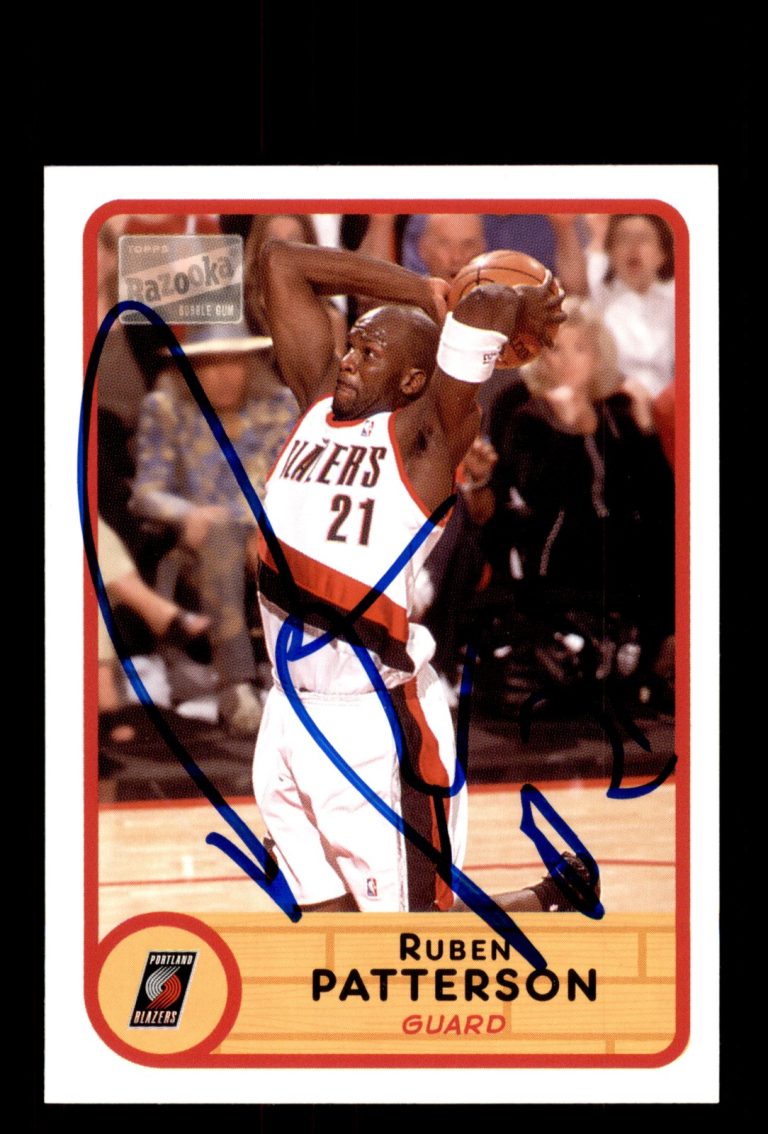 Signed Basketball Card Auto Ruben Patterson 2003-04 Bazooka #207 Trail Blazers