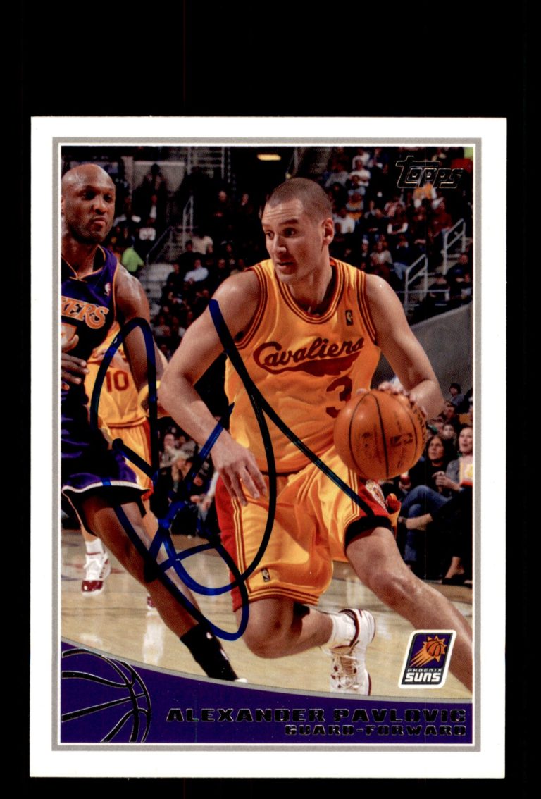 Signed Basketball Card Auto Alexander Pavlovic 2009-10 Topps #51 Phoenix Suns