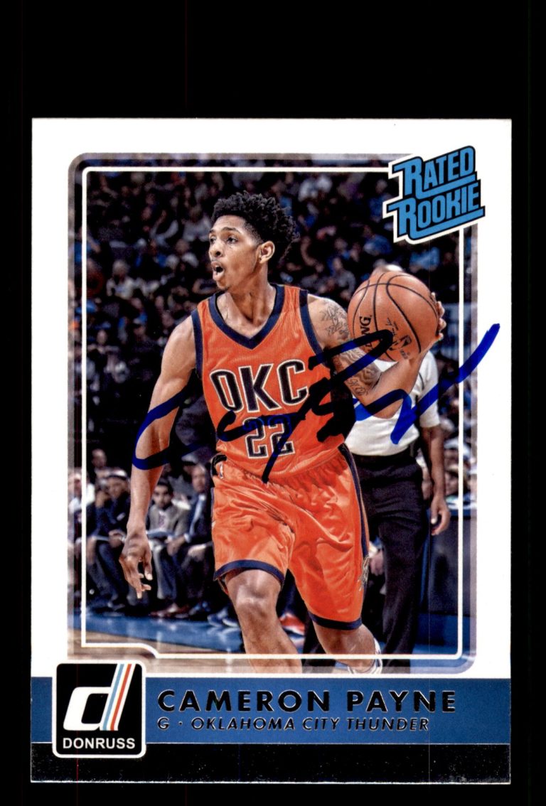 Signed Basketball Card Auto Cameron Payne 2015-16 Donruss #233 Thunder