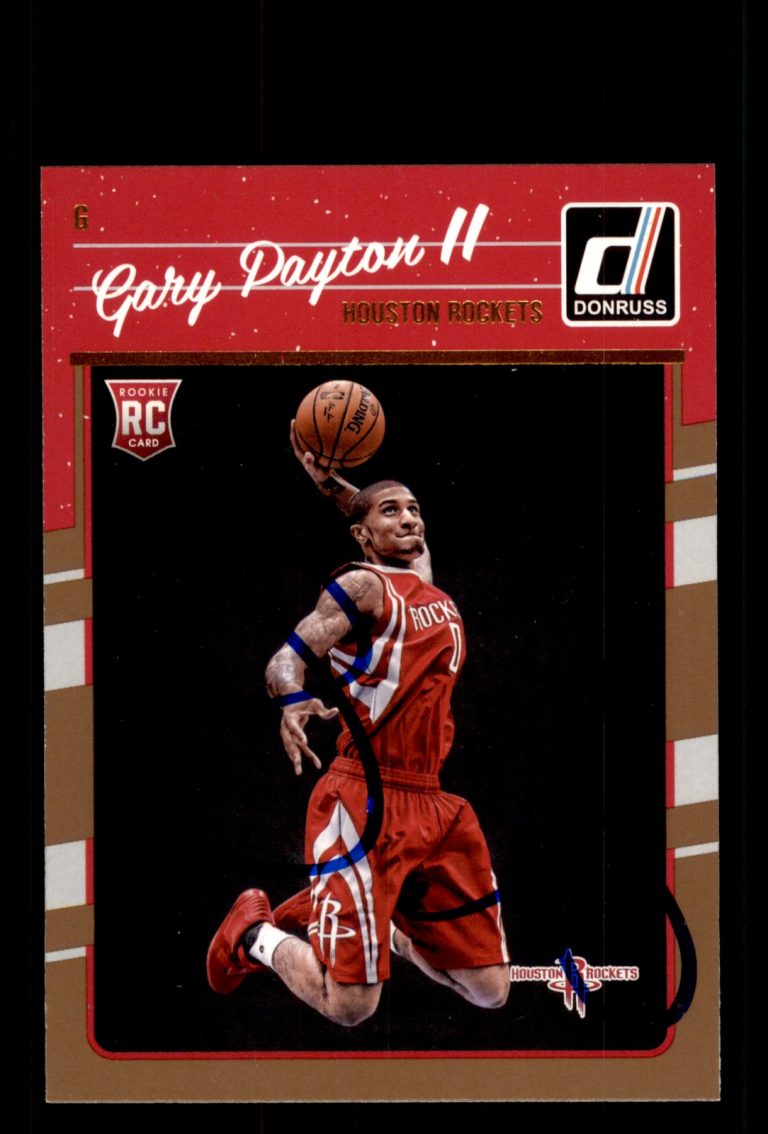 Signed Basketball Card Auto Gary Payton II 2016-17 Donruss #198 Houston Rockets