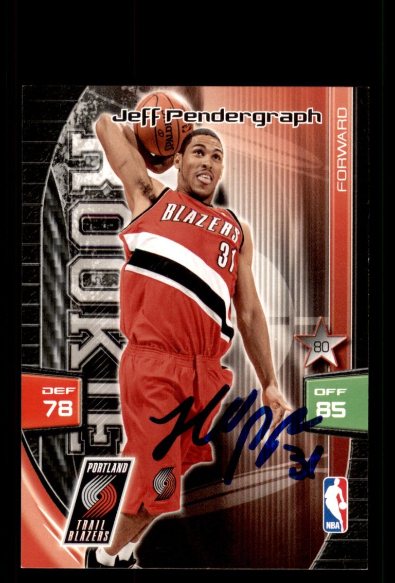 Signed Basketball Card Auto Jeff Pendergraph 2009-10 Panini Adrenalyn XL