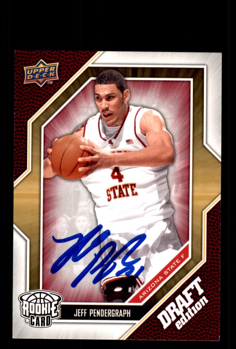 Signed Basketball Card Auto Jeff Pendergraph 2009-10 Upper Deck Draft #45 ASU