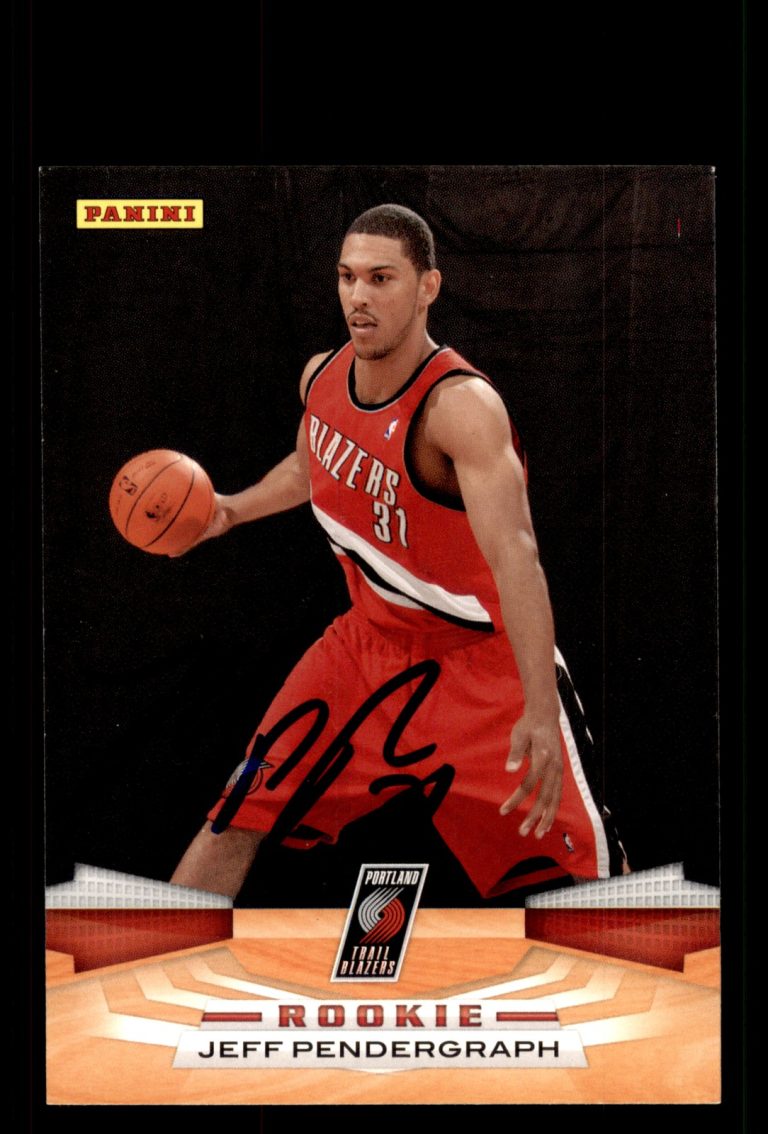 Signed Basketball Card Auto Jeff Pendergraph 2009-10 Panini #381 Trail Blazers