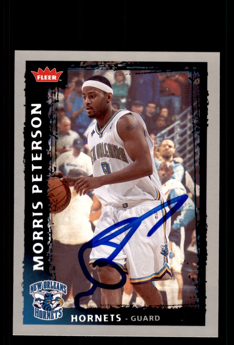 Signed Basketball Card Auto Morris Peterson 2008-09 Fleer #114 Hornets