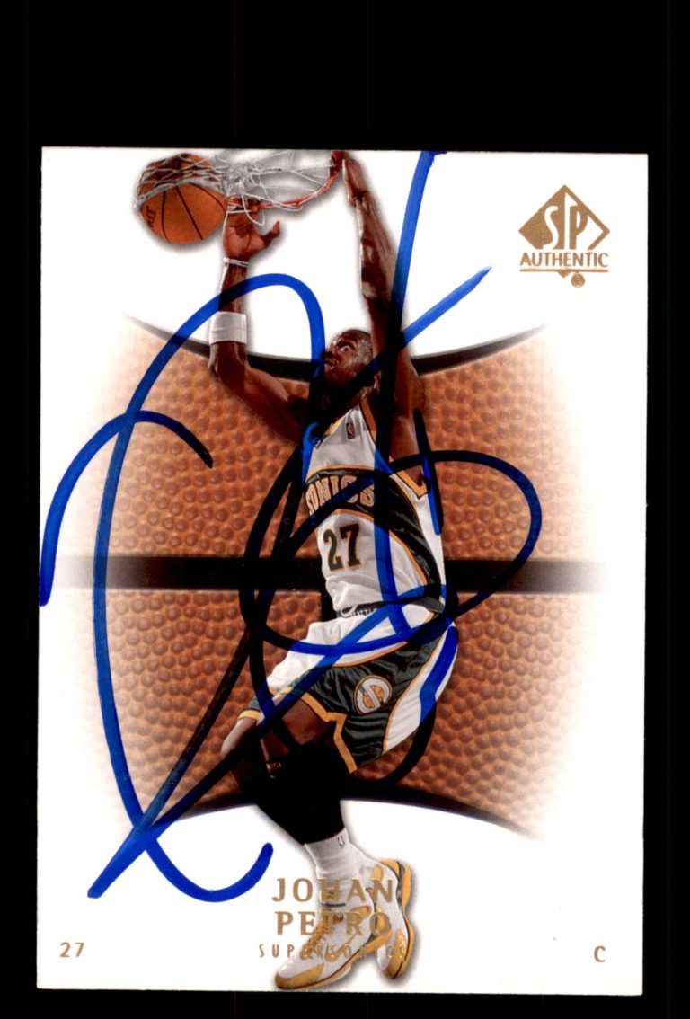Signed Basketball Card Auto Johan Petro 2007-08 SP Authentic #6 SuperSonics