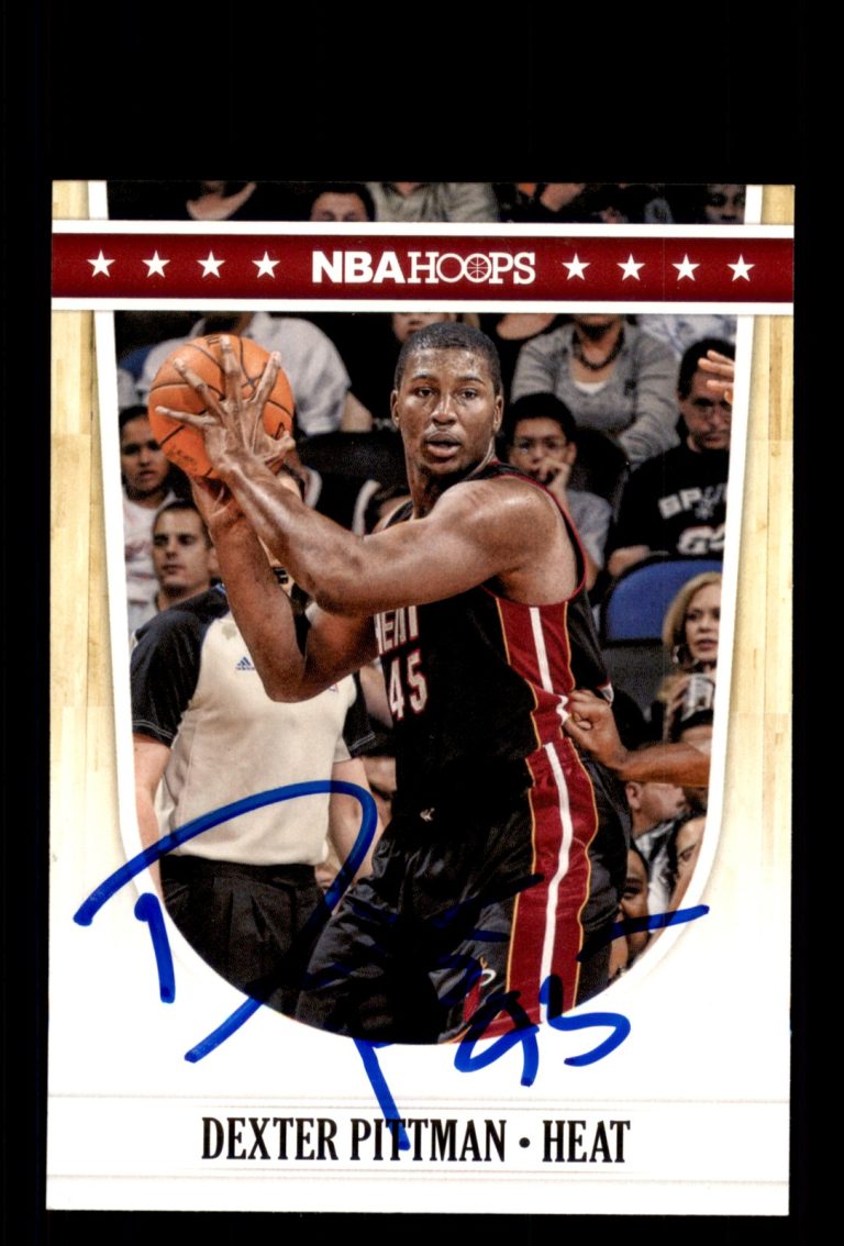 Signed Basketball Card Auto Dexter Pittman 2011-12 Hoops #121 Miami Heat