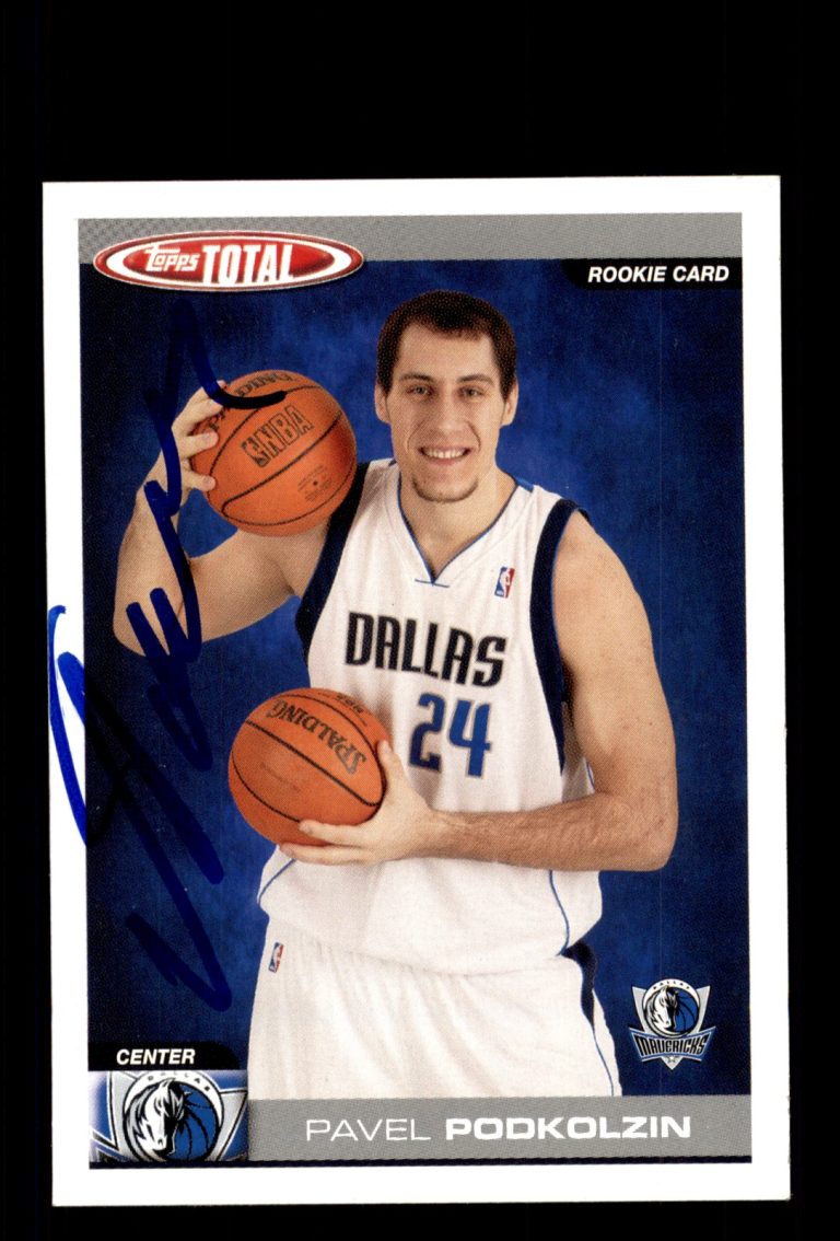 Signed Basketball Card Auto Pavel Podkolzin 2004-05 Topps Total #311 Mavericks