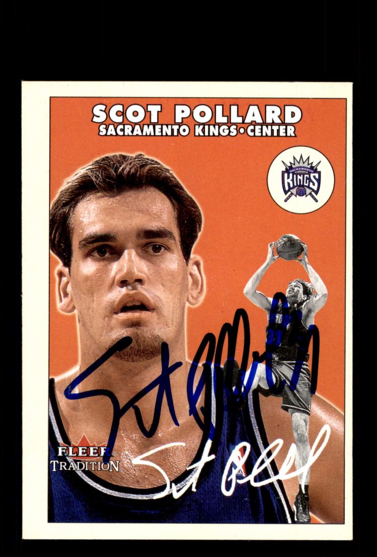 Signed Basketball Card Auto Scot Pollard 2000-01 Fleer Tradition #82 Kings