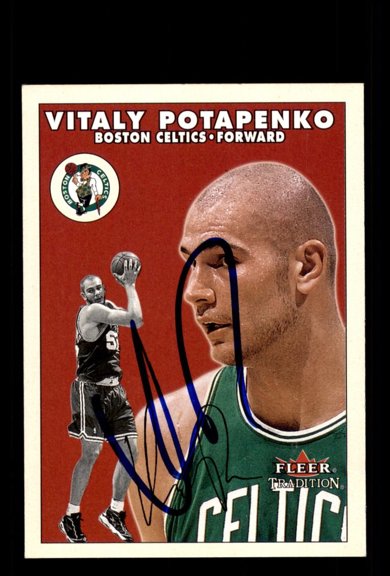 Signed Basketball Card Auto Vitaly Potapenko 2000-01 Fleer Tradition #194
