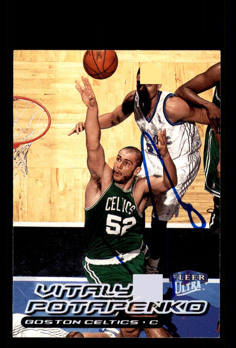Signed Basketball Card Auto Vitaly Potapenko 1999-00 Ultra #25 Boston Celtics