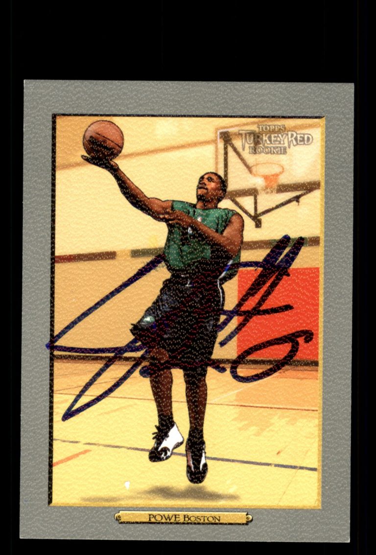 Signed Basketball Card Auto Leon Powe 2006-07 Topps Turkey Red #185 Celtics