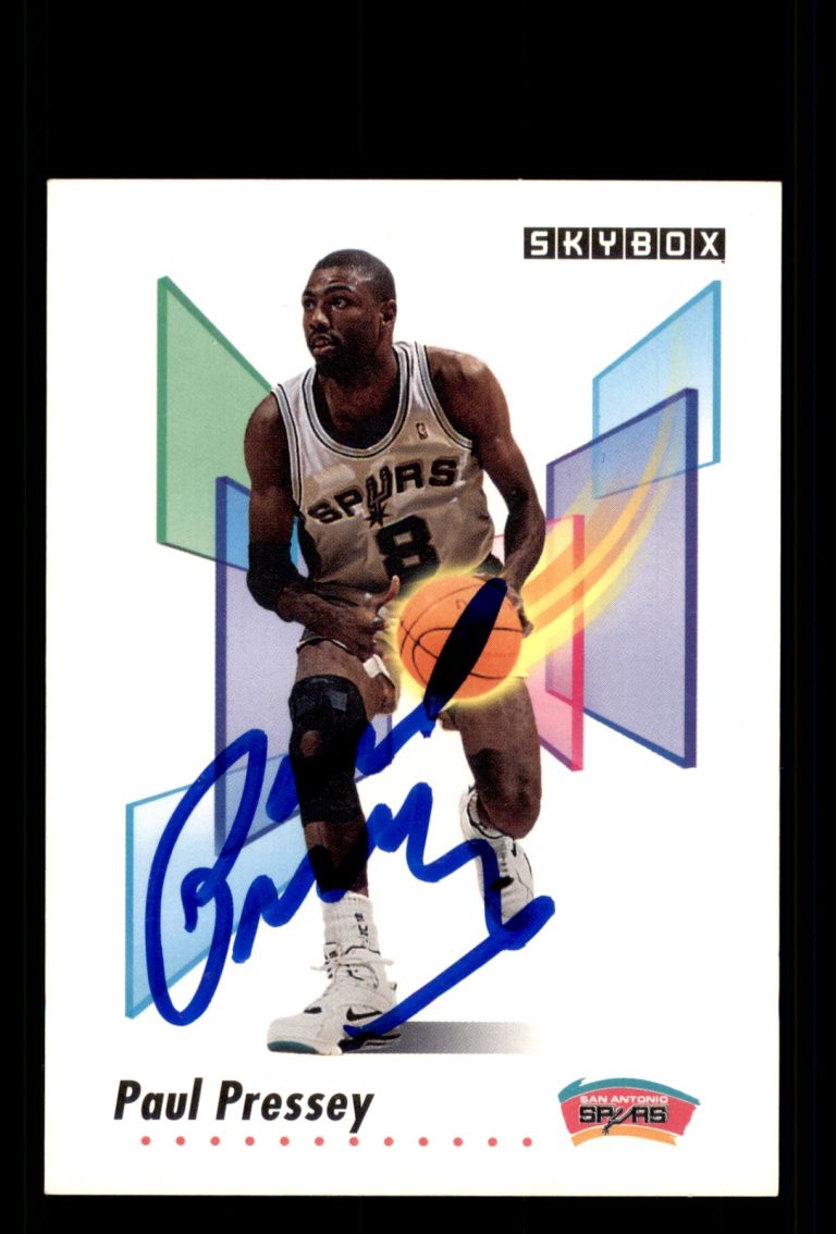 Signed Basketball Card Auto Paul Pressey 1991-92 SkyBox #260 San Antonio Spurs