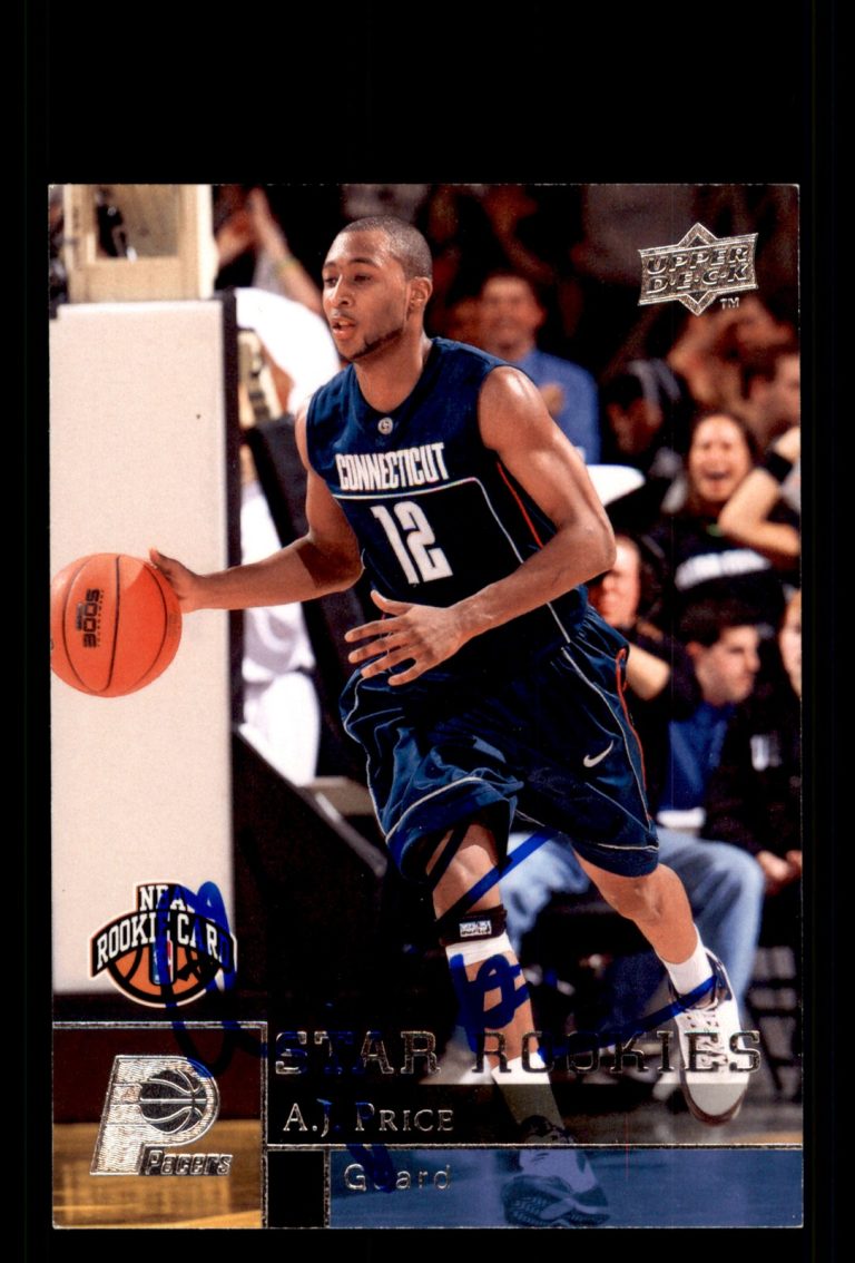 Signed Basketball Card Auto A.J. Price 2009-10 Upper Deck #222 Indiana Pacers