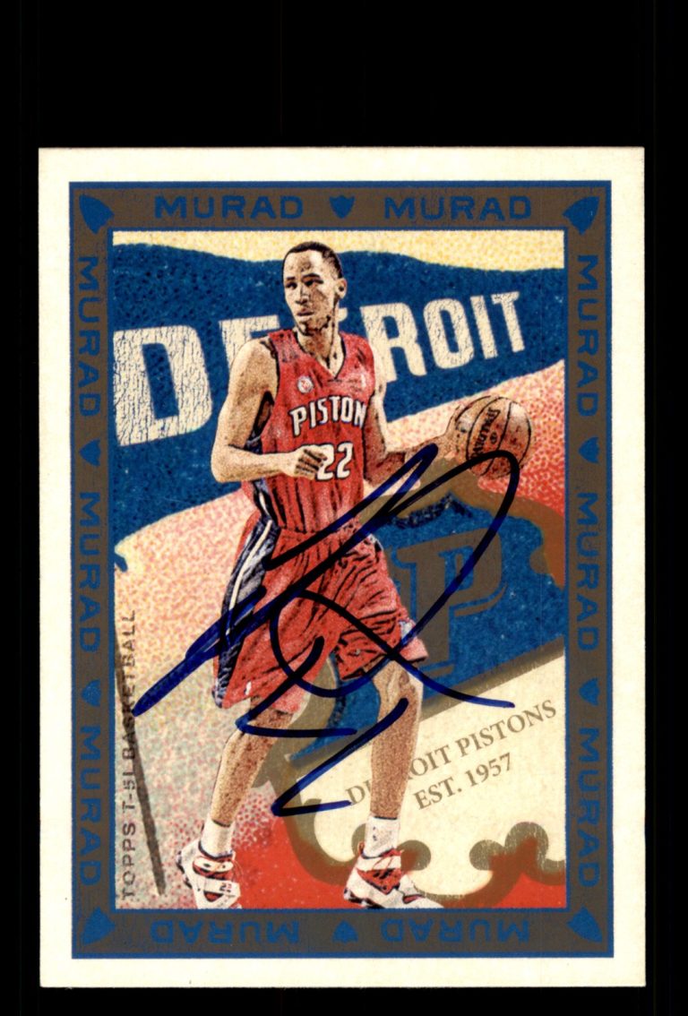 Signed Basketball Card Auto Tayshaun Prince 2008-09 Topps T-51 Murad #204