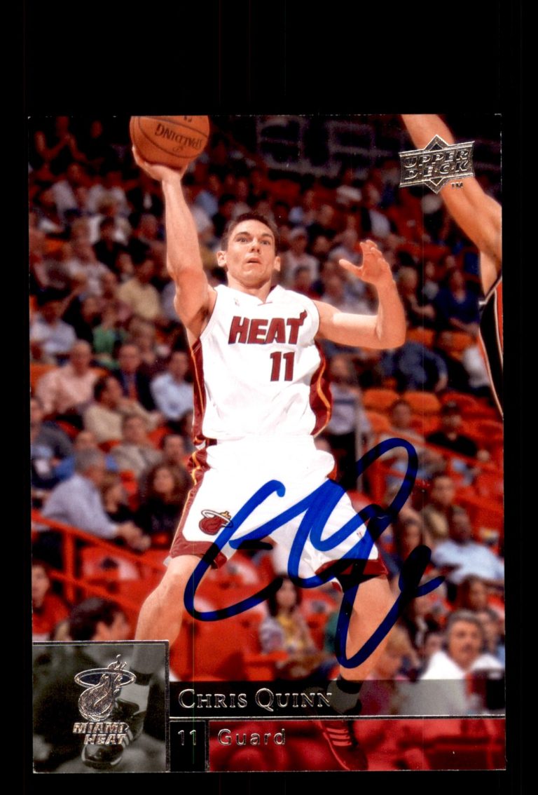 Signed Basketball Card Auto Chris Quinn 2009-10 Upper Deck #98 Miami Heat