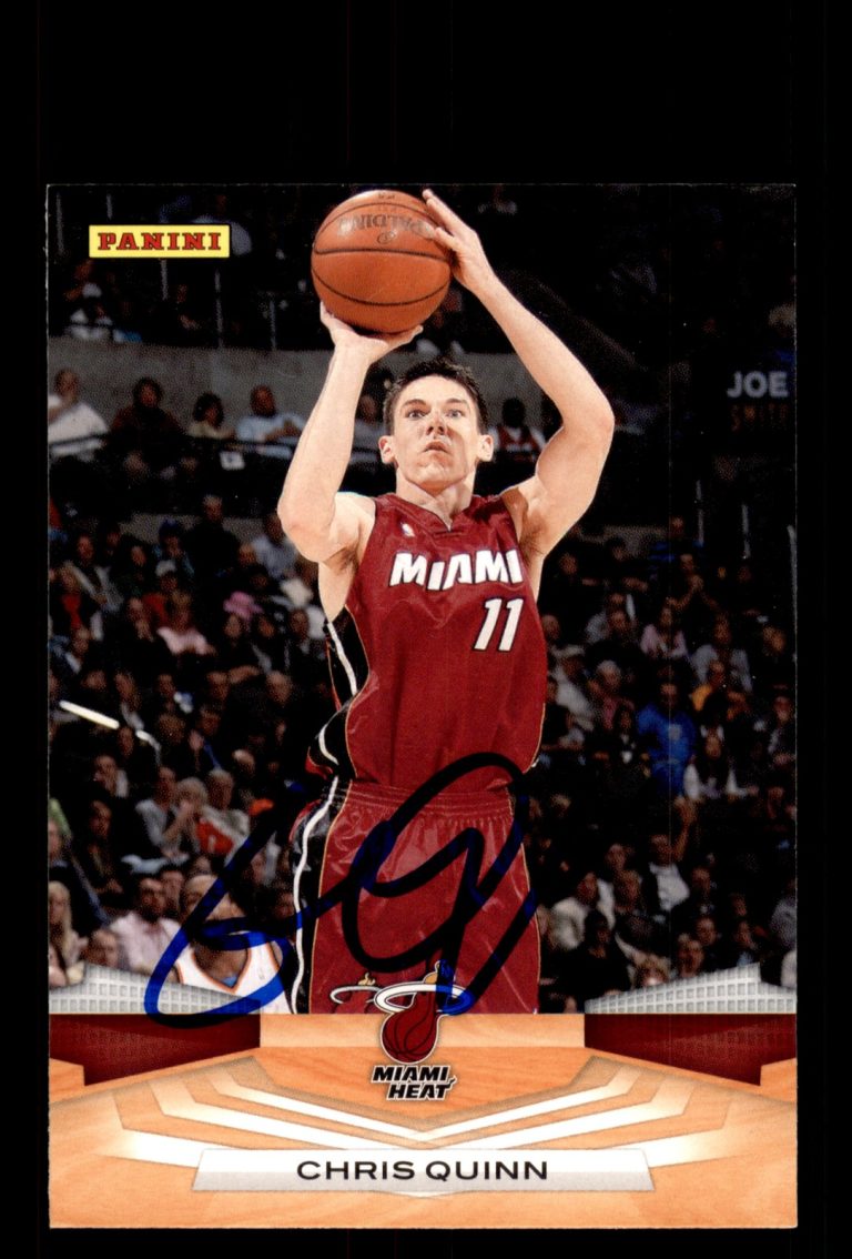 Signed Basketball Card Auto Chris Quinn 2009-10 Panini #125 Miami Heat
