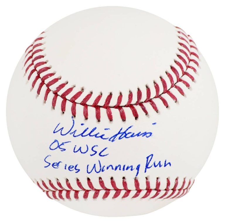 Willie Harris Signed Rawlings Official MLB Baseball w/2-Inscriptions - (SS COA)