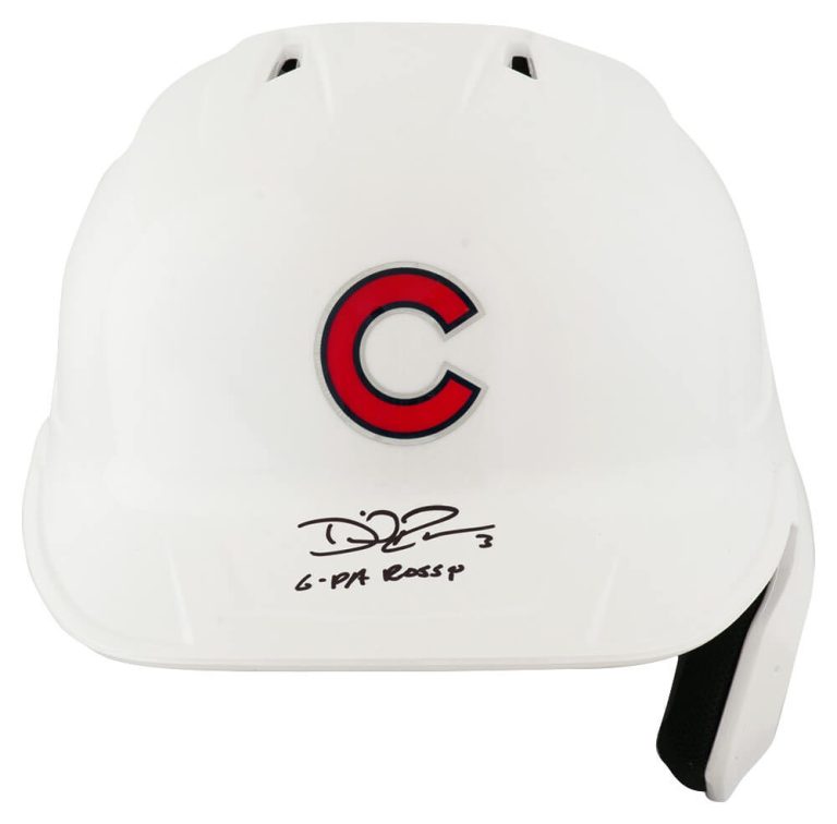 David Ross Signed Cubs White Rawlings F/S Batting Helmet w/G-Pa Rossy - (SS COA)