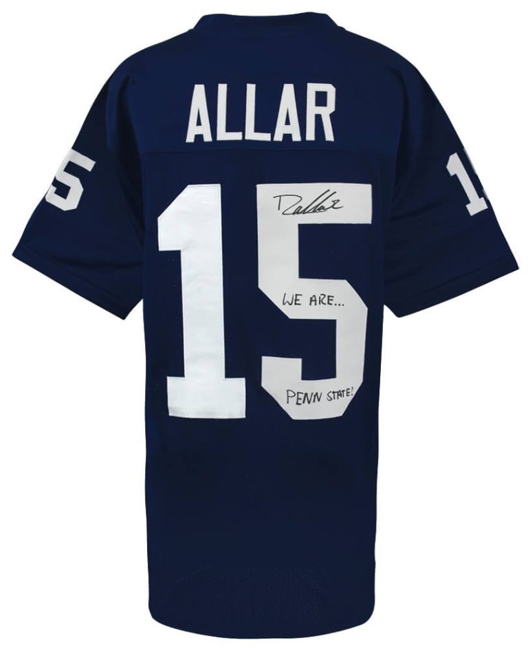 Drew Allar Signed Navy Custom College Football Jersey w/We Are... (SCHWARTZ COA)