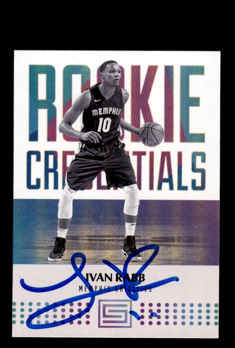 Signed Basketball Card Auto Ivan Rabb 2017-18 Panini Status #22 Grizzlies