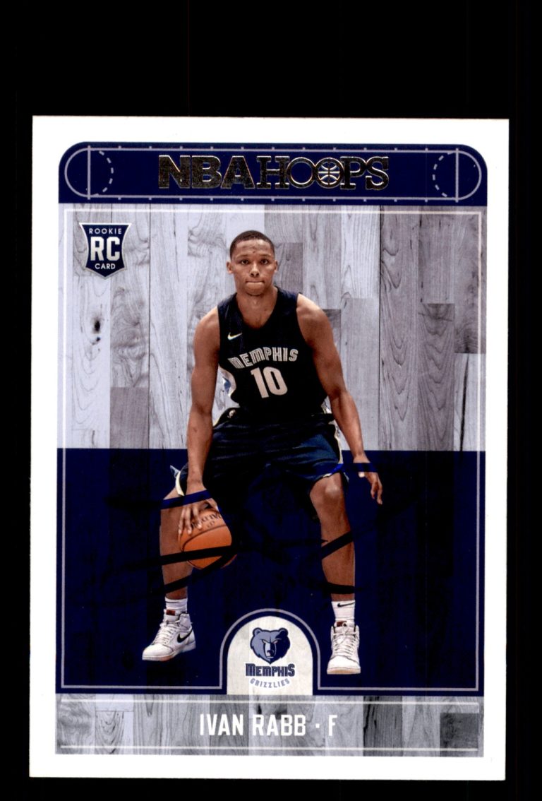 Signed Basketball Card Auto Ivan Rabb 2017-18 Hoops #285 Memphis Grizzlies