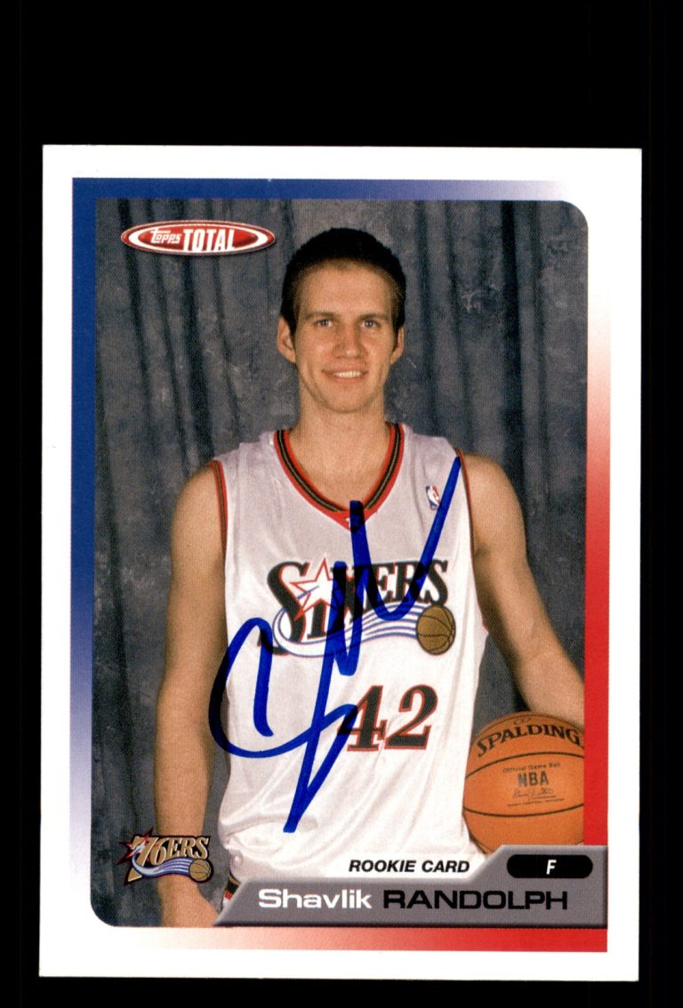Signed Basketball Card Auto Shavlik Randolph 2005-06 Topps Total #257 76ers