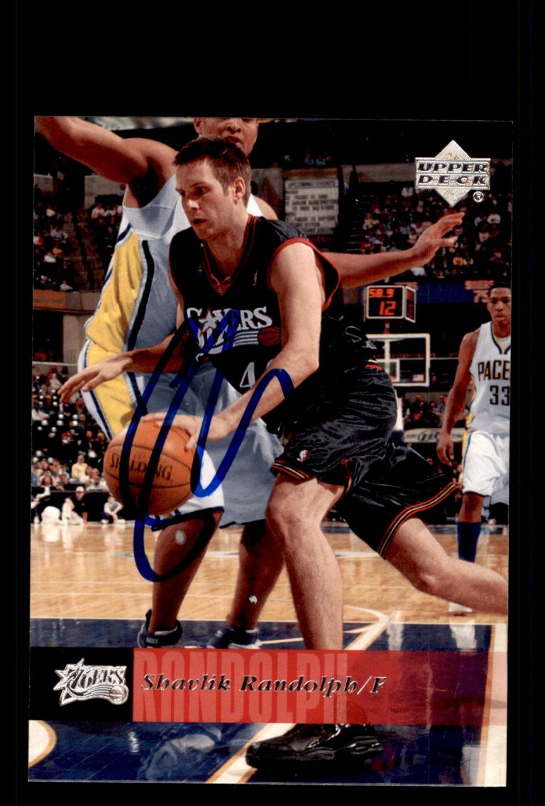 Signed Basketball Card Auto Shavlik Randolph 2006-07 Upper Deck #149 76ers