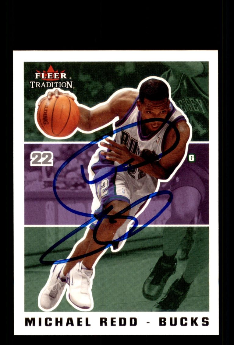 Signed Basketball Card Auto Michael Redd 2003-04 Fleer Tradition #56 Bucks