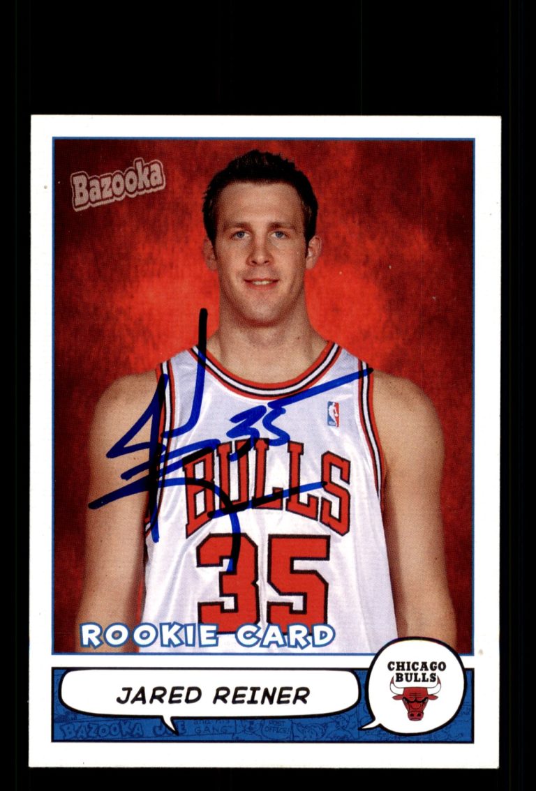 Signed Basketball Card Auto Jared Reiner 2004-05 Bazooka #207 Chicago Bulls
