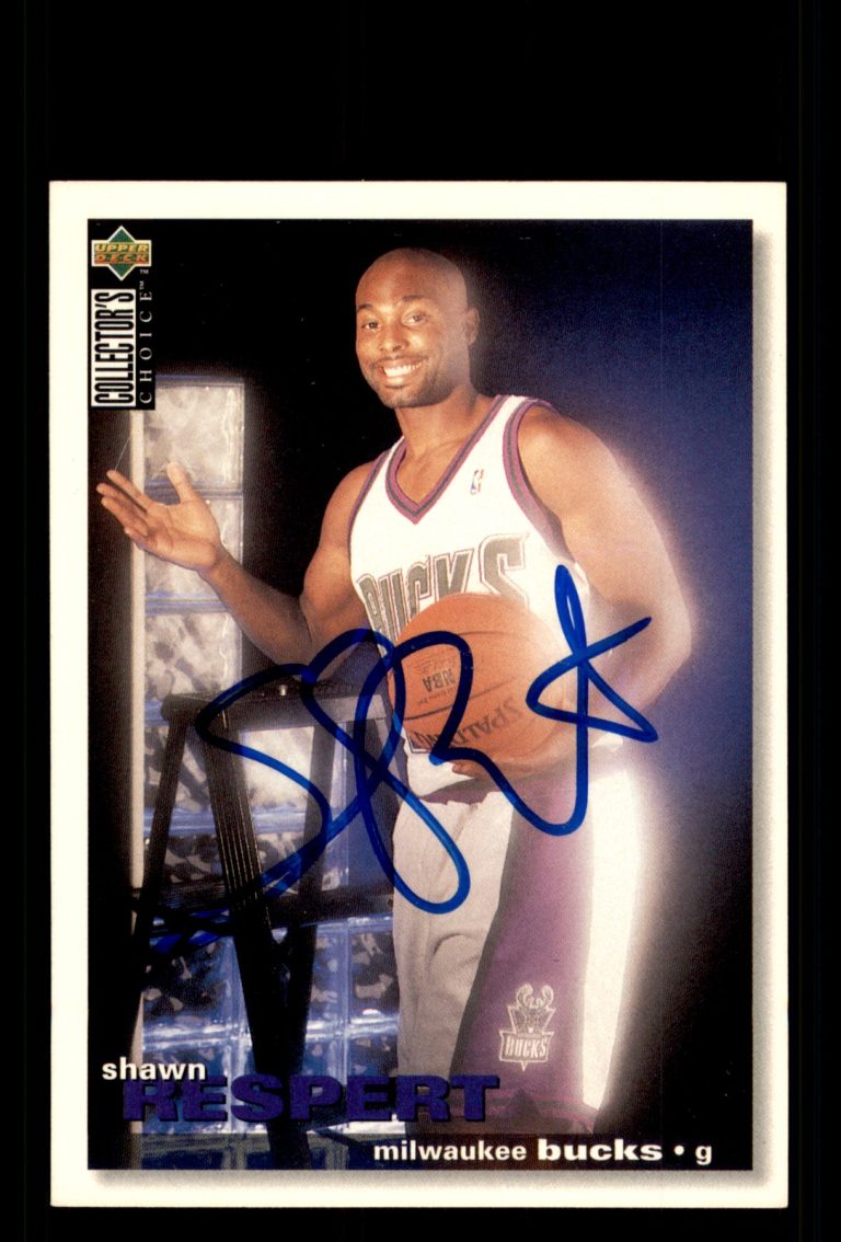 Signed Basketball Card Auto Shawn Respert 1995-96 Collector's Choice #258