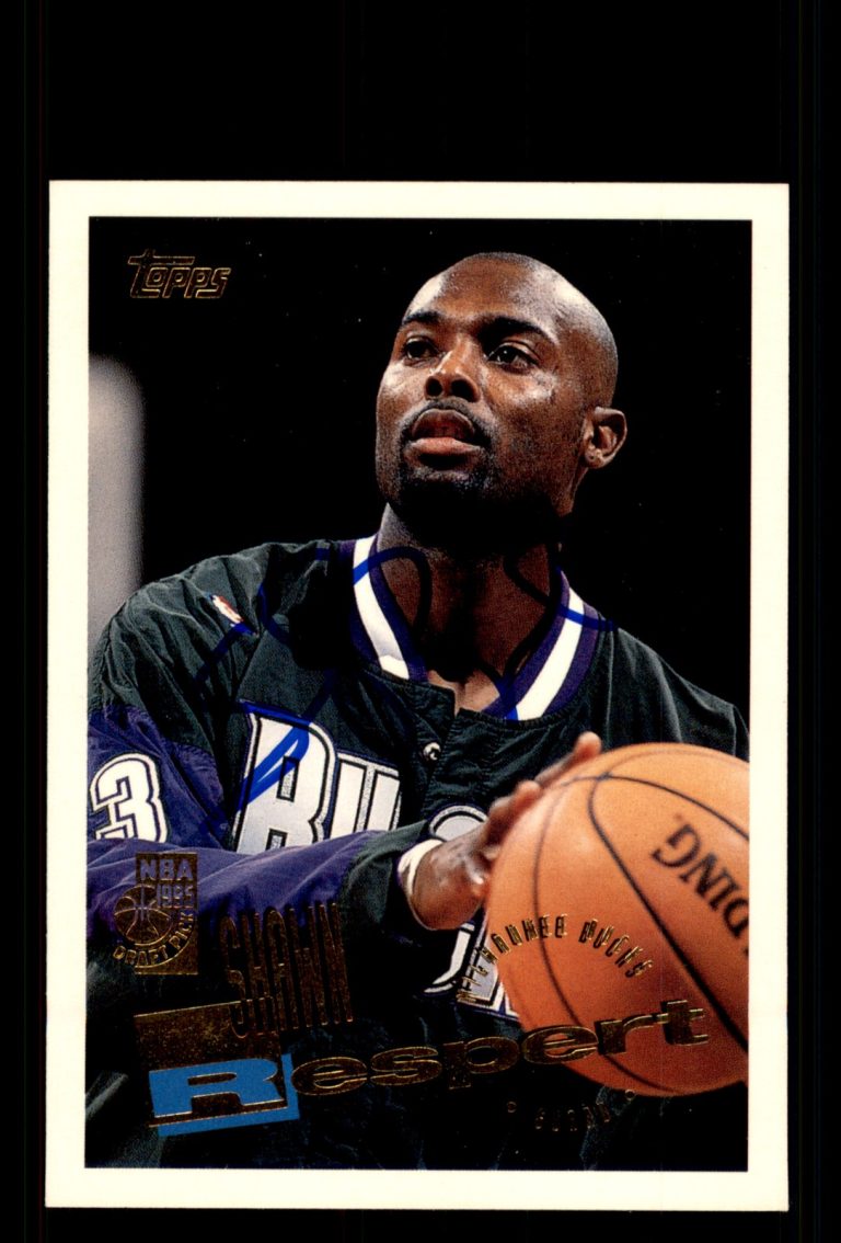 Signed Basketball Card Auto Shawn Respert 1995-96 Topps #218 Milwaukee Bucks