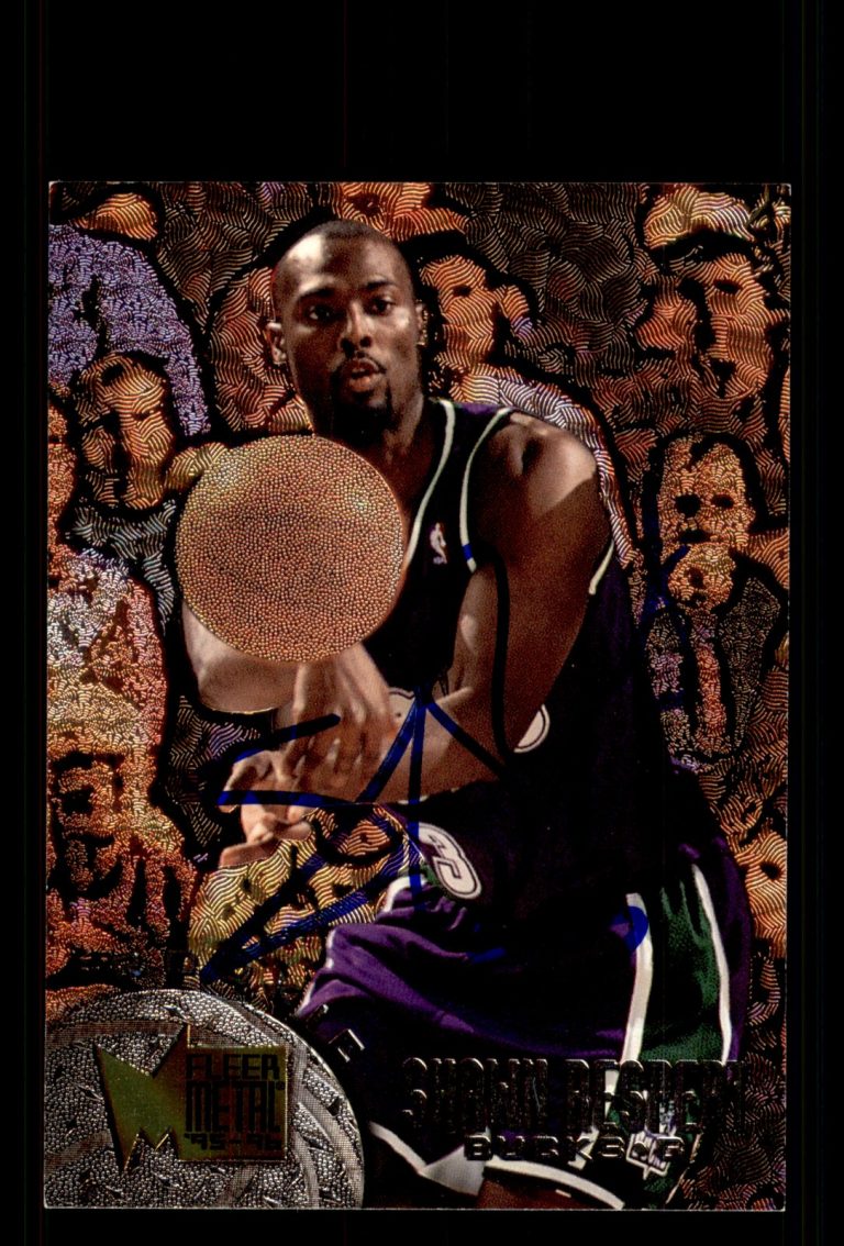 Signed Basketball Card Auto Shawn Respert 1995-96 Metal #166 Milwaukee Bucks